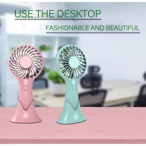 ELOOLE New USB Fan Handheld Mini Office Desktop Rechargeable Student Portable Fan Air Cooling Summer Battery Ventilador