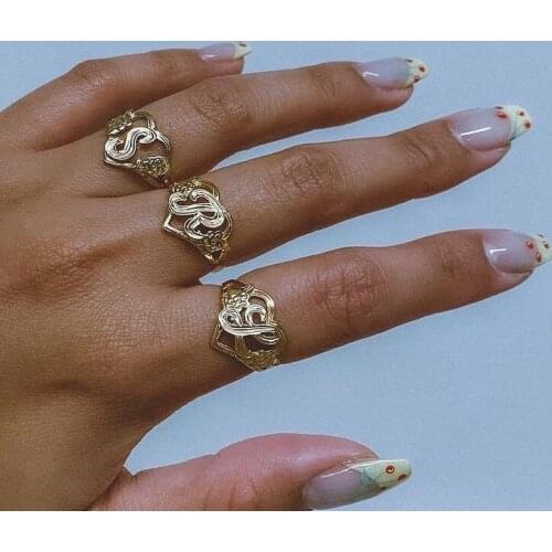 Personalized Letter Ring | 3D Cut | Personalized A-Z Ring Unique Gift | Custom Made | Christmas Christmas Gift