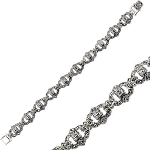 Silver 925 Sterling Marcasite Sterling Bracelet