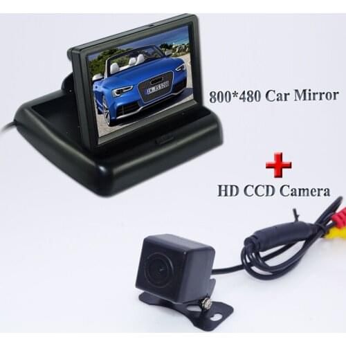 2 In 1 Parking Assistance System 4.3 Inch TFT LCD Car Reverse Rearview Monitor + HD CCD Car Rear View Camera