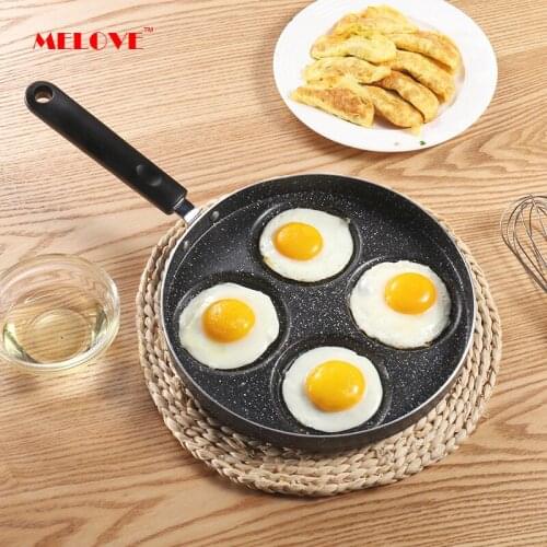 Four-hole Frying Pot Omelet Non Stick Egg Pancake Steak Pan Cooking Ham Hamburger Pans Breakfast Maker