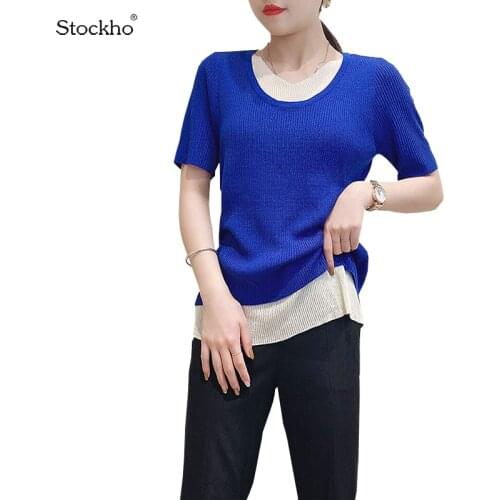 Stockho Women's Knitted T-shirts