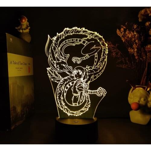 Japanese Manga Spirited Away Novelty Anime LED Sensor Lights for Home Holiday Atmosphere Lighting Decoration Otaku Bedroom Desk