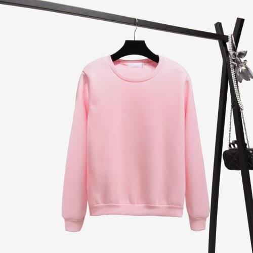 Zuolunouba 2018 Autumn Winter Solid Color Hoody Women Plus Velvet Keep Warm Long Sleeve Hoodies Tops Lady Sweatshirt Pullover