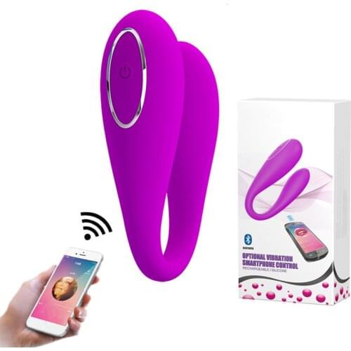 Smartphone APP Remote Dildo Vibrator U Type G spot Clitoral Vibrators for Couple Lesbian Vibrating Anal Plug Bluetooth Connect