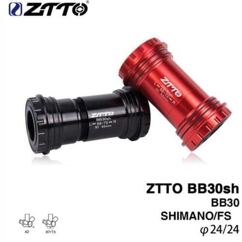 ZTTO BB30sh BB30 24 Adapter bicycle Press Fit Bottom Brackets Axle For MTB Road bike Parts Prowheel 24mm Crankset chainset