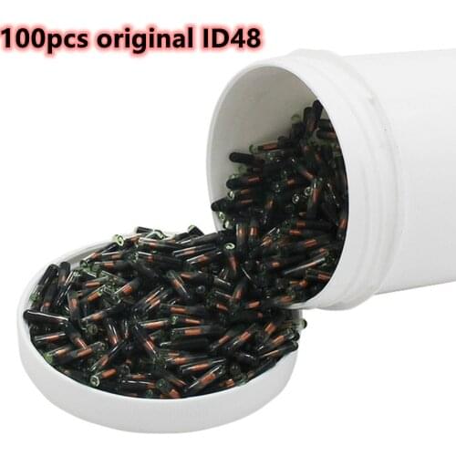 100pcs ID48 original glass chip auto transponder chip ID 48 chip for VW Audi Skoda Honda car key blank