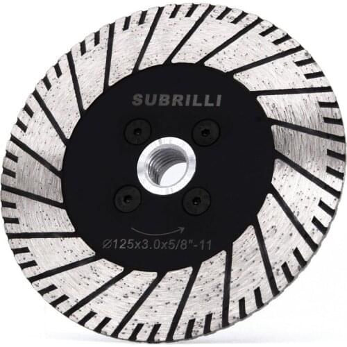 5 Inch Diamond Dual Cutting Wheel Multi-Purpose 125mm Grinding Disc Diamond Saw Blade For Granite Concrete Marble M14 & 5/8-11
