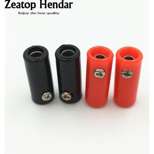 50Pcs 4mm Banana Speaker Plug Jack Female Socket Test Connector Adapter Red and Black