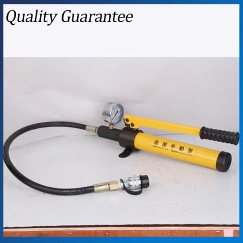 700Kg/cm Small Manual Pump With Pressure Gauge Hydraulic Tools