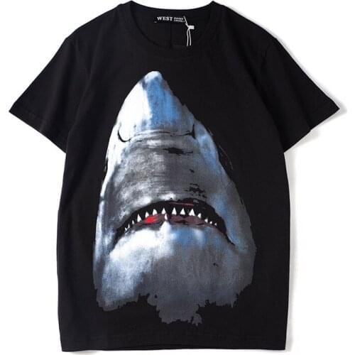Shark 3D Printed T -shirt Fashion Animals Men Casual Streetwear Top Creative Cotton Summer Short Sleeve T shirts Tees