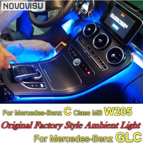 For Mercedes Benz C MB W205 GLC X253 2014~2021 Dashboard NOVOVISU Interior OEM Original Atmosphere Advanced Ambient Light