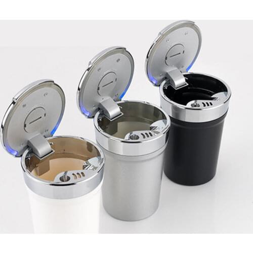 Car ashtray Portable LED light Car light ashtray Smokeless car ashtray Flame retardant cigarette case