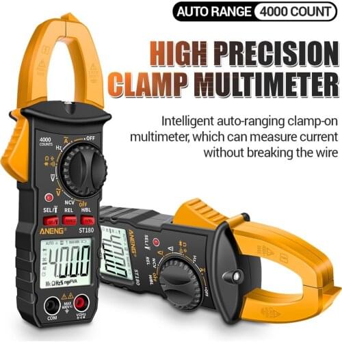 ANENG Digital Clamp Meter 4000 Counts AC Current Multimeter Ammeter Voltage Tester Frequency Capacitance NCV Ohm Tool