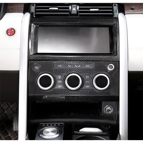 Real Carbon Fiber Car Interior Center Control Decoration Frame Cover Trim For Land Rover Discovery 5 2017-2020 Accessories