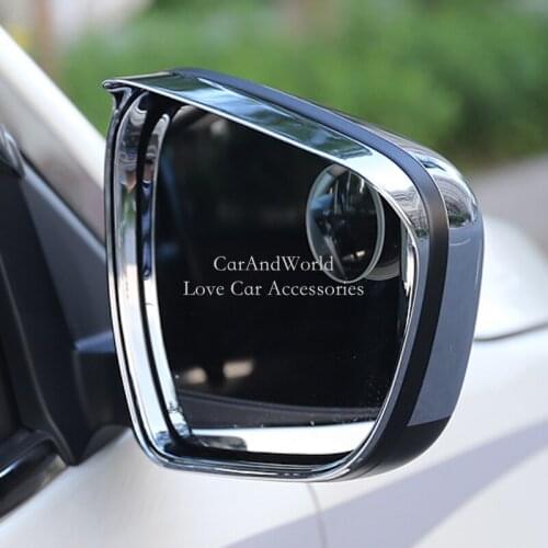 For Nissan NAVARA 2017-2020 ABS Chrome Rear View Mirror Cover RearView Mirrors Rain Eyebrow Shield Visor Trims Car Accessories