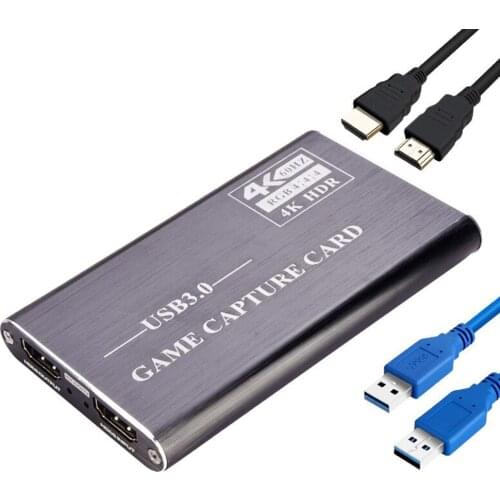 HD-MI Game Capture Card USB3.0 Capture HD-MI 4Kp60 Capture Card Compatible with PS4/Switch/Camera/Recording/Live Streaming