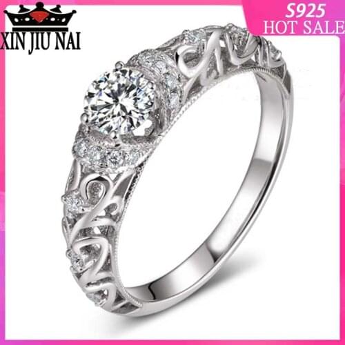 Classic Carved Gold Plated Bible Adam and Eve Elegant Diamond Ring Classic Baroque Ball Womens Ring