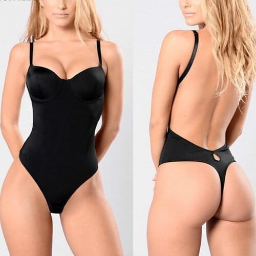 Shapers Bodysuit Underwear Women Body Shaper Slimming Shapewear Sexy Lingerie Backless Cut Out Push Up Thong Strap waist trainer