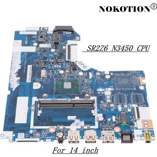 NOKOTION For Lenovo ideapad 320-14IAP Laptop Motherboard DG424 DG524 NM-B301 5B20P19723 14 inch SR2Z6 N3450 CPU DDR4