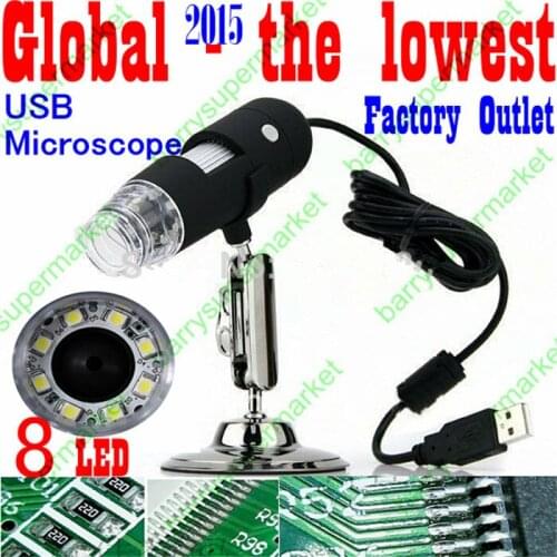 Microscope Endoscope Magnifier Digital Video Camera 8pcs LED light USB interface 800X