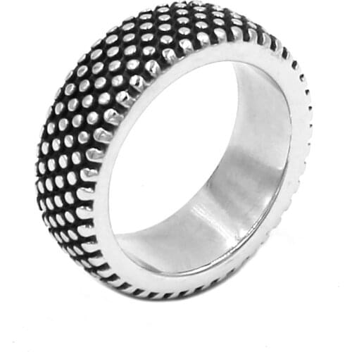 Fashion Band Biker Signet Nails Ring Stainless Steel Jewelry Classic Motor Biker Women Men Ring Wholesale SWR0736