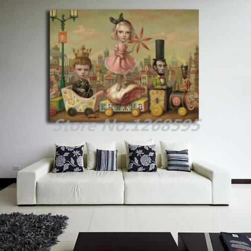 The Meat Train By Mark Ryden Canvas Painting Print Bedroom Home Decor Modern Wall Art Oil Painting Poster Salon Pictures Artwork