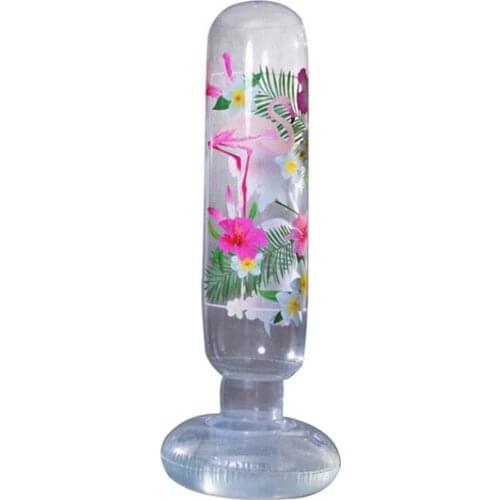 Inflatable Vertical Boxing Column Transparent Tumbler Inflatable Sandbag Decompression Fitness Toy