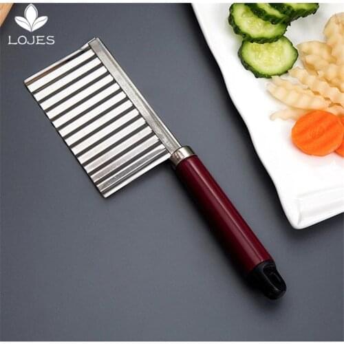 Stainless Steel Potato Dough Waves Crinkle Cutter Slicer Home Kitchen Vegetable Chip Blade Knife Cooking Tools
