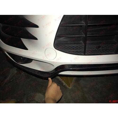 Z-ART front bumper splitter for Porsche Macan Macan S carbon fiber front canards for Porsche Mcan S carbon fiber front lip