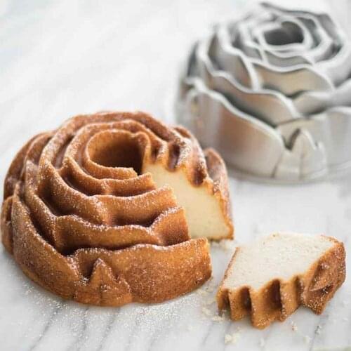 Rose Pan - Rose Cast Aluminum Bundt Pan Heavy Cast Aluminum Bakeware