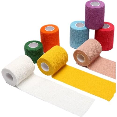 5cm*4.5m Self Adhesive Elastic Bandage Security Protection Tape Waterproof First Aid Kits Bandage for Outdoor Sports Travel