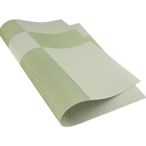 Twill Placemats Color Matching Heat-Resistant Washable PVC Kitchen Table Mat Non-slip Placemat Coaster Bowl Pads Supplies