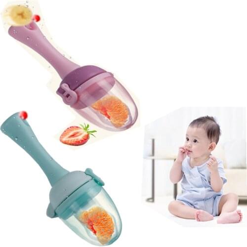 New Baby Food Pacifier Clips Soother Holder Baby Nipple Feeder Silicone Pacifier Fruits Infant Feeding Supplies Soother Nipples