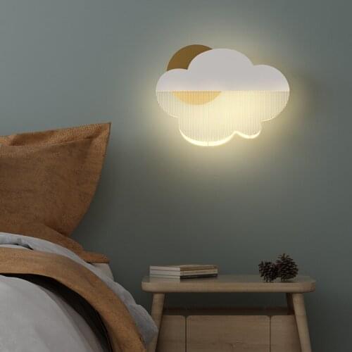 Modern Simple Colorful Cloud Glass Wall Lamp Beside Lamp For Childrens Room Foyer Girls Cartoon Wall Lamp Bedroom Bedside Lamp
