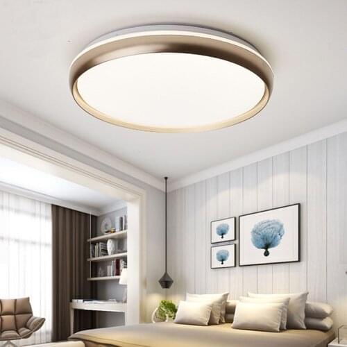 Modern remote control dimming minimalist round LED ceiling light living room bedroom study restaurant hotel lamp