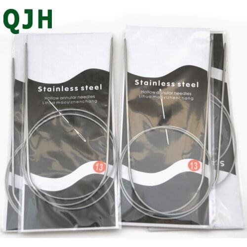 4pcs 80cm 2.25mm QJH New circular knitting needles Durable Stainless Steel Circular Knitting Needles Crochet Knitting Tools #13
