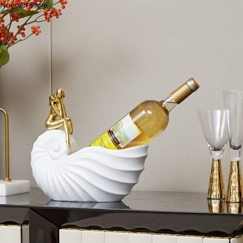 European Style Light Luxury Resin Storage Decoration Creative Wine Rack Decorating Modern Living Room Decoration Accessories