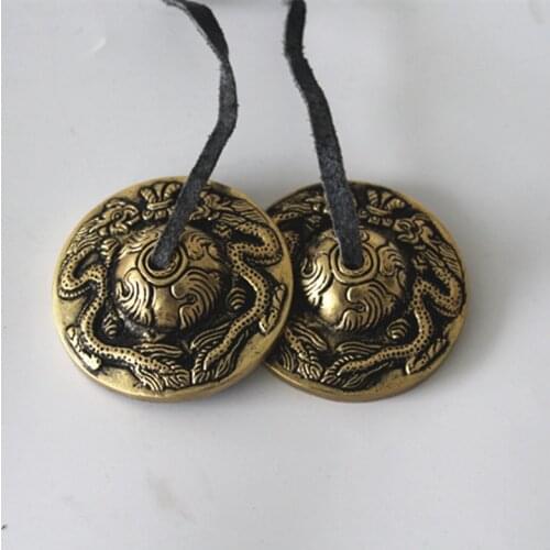 Three kinds of magic tools for shaman Exorcism of ancient and beautiful cymbals in Nepal folk Tibetan Buddhism