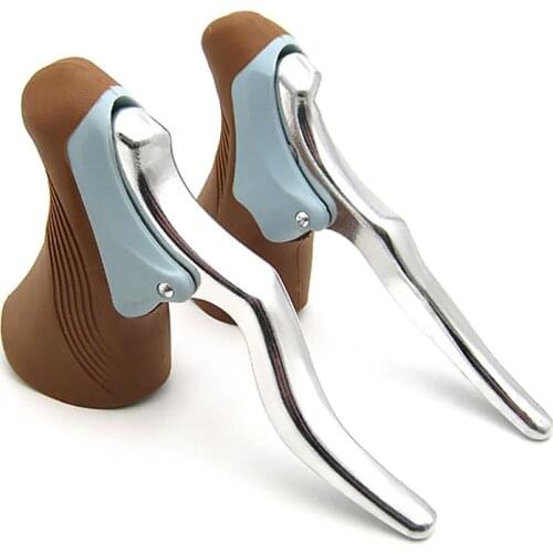 Bicycle Brake Handle MTB Mountain Bike Cycling Brake Levers Front & Rear Brake Levers Drop Handlebar Set Aluminum Bike Parts