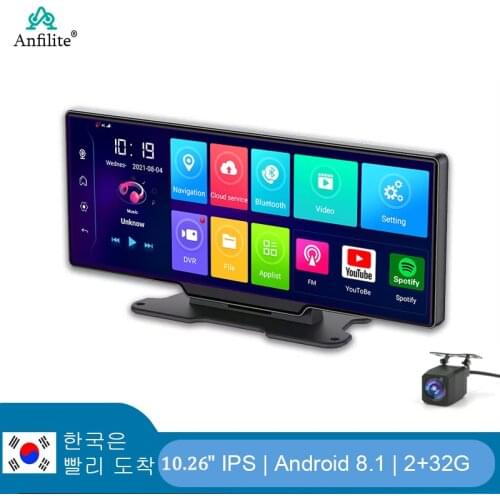 NEW 10.26 Inch Touch Screen 4G Dashcam Dual camera ADAS GPS Navigation Android 8.1 Video Recorder Auto Registrar Remote Monitor
