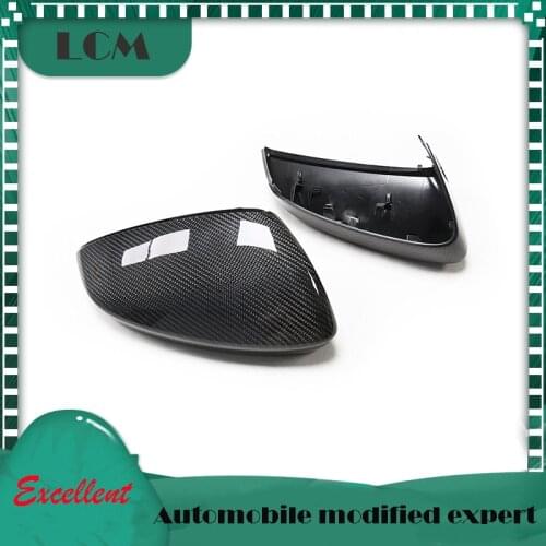 Replacement style ABS Carbon Fiber Car Side Rear View Mirror Cover For-Audi A3 8V/S3 2021 with/without Turn Light Signal