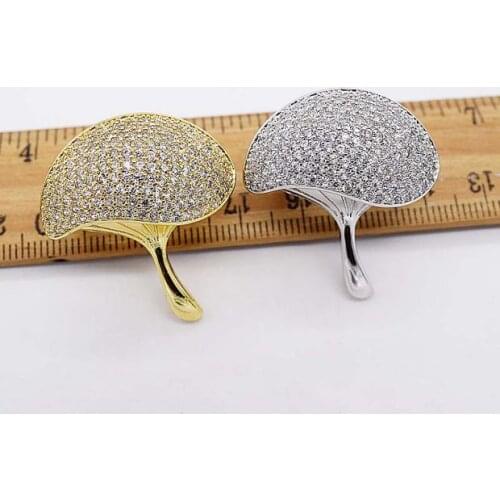 Mushroom zircon 30mm Jewelry Clasp for making jewelry necklace DIY string wholesale hook FPPJ FPPJ