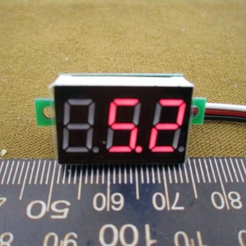 10pcs/lot DC 0-100V 3 wire Red Car digital display LED Voltage Volt Panel Meter Voltmeter Digital #0000
