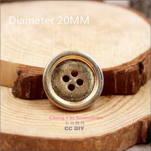 1572117,20mm 10 pcs,Gold metal buttons, classic fashion clothes clothes-diy handmade materials