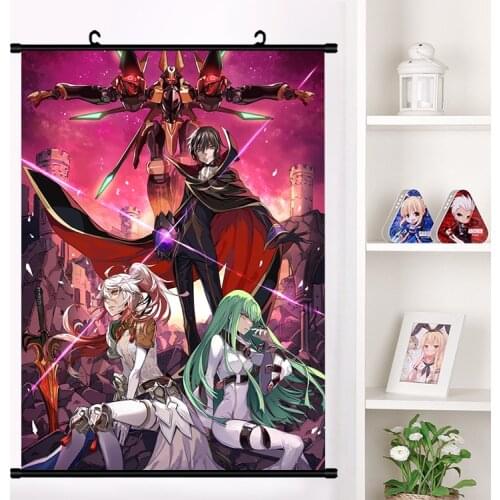 Anime CODE GEASS Lelouch Lamperouge knight of seven C.C. Wall Scroll Mural Poster Wall Hanging Poster Home Decor Collection