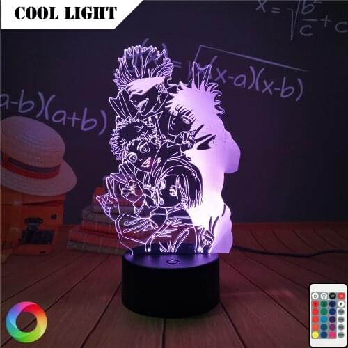 Anime Lamp Satoru Gojo Jujutsu Kaisen Led Night Light Yuji Itadori for Room Deco Birthday Gift Jujutsu Kaisen Lamp Yuji Itadori