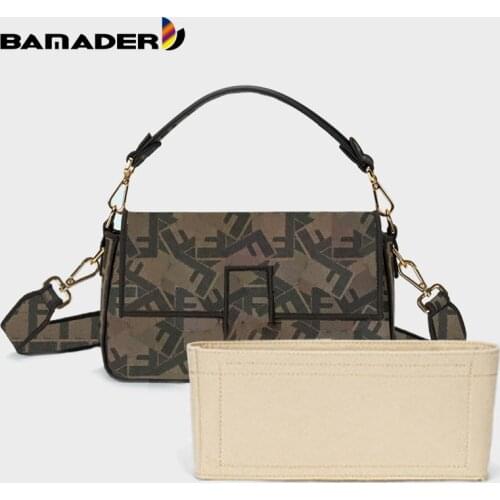 BAMADER Handbag Shaper Organize Storage Felt Cosmetic Bag Felt Cloth liner Bag Light Weight Support Type Inner liner Bag In Bag