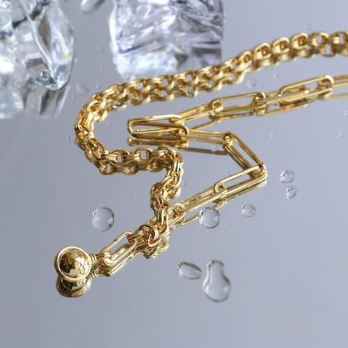 Botique Jewellery Pendant Necklace Hip Hop Gold Plated Clip-on Pendant Charms Chain Unisex