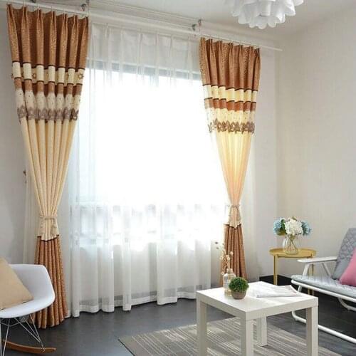 Floral Modern Luxury Window Embroidered Curtains Drapes Curtains For Living Room Kitchen Bedroom Home Decor Cortinas